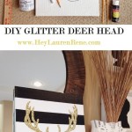 DIY Glitter Deer Head